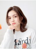 くびれミディアムカット 扱いにくさ改善/美髪カラー/髪質改善