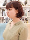 癖毛を活かしたボブ/暖色カラー