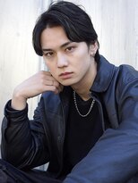 トルネード(TORNADO)&nbsp;センターパート アップバング メンズショート かきあげ　A0324