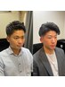 顔剃り付カットコース+白髪染めor白髪ぼかし　￥9550～ 70分