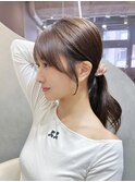 □ 韓国大宮顔周りレイヤーカットハッシュカットワンホンヘア