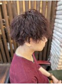 チェリーレッド　ツイストスパイラルマッシュ