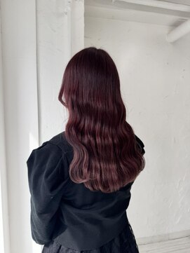 プライズ 表参道原宿店(prize) チェリーピンクカシスカラー暖色系イルミナ原宿表参道