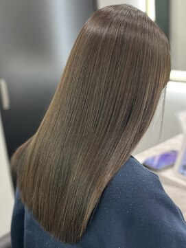 ピリオド 赤坂(Period.) セミロングヘアーオリーブベージュ　髪質改善　赤坂見附