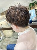 otona design ショートパーマ×白髪ぼかし