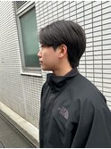 メンズすっきりセンターパート　