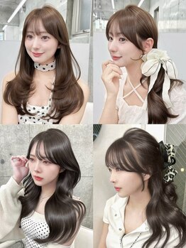 アイシー 表参道(ICY)の写真/3回使えるカットカラーTR￥7990!!◆小顔見せ顔周りカット×韓国レイヤー×透明感カラーで今っぽ垢抜けヘアに