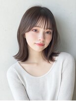 リンクエン(Link enn) イメチェン切りっぱなしワンレンボブ/透明感カラー/グレージュ