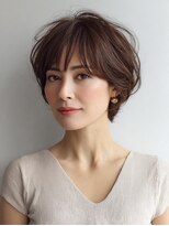 Heart's美人設計と白髪ぼかし専門店 青山表参道店 脱白髪染め/ショートヘア【ハーツ】&nbsp;白髪ぼかし脱白髪染め似合わせショートボブ40代50代60代
