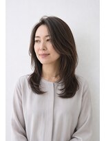 ベルス(bellus)&nbsp;長め前髪×艶感ダークグレージュ