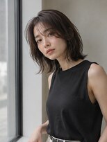 ドット ヘアー(dot.hair) アンニュイボブ/ダークグレージュ/外ハネ