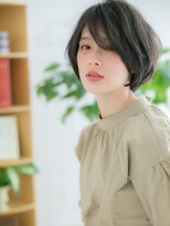 ネル 仙台(Nelu)&nbsp;仙台/髪質改善/流しバング!ミントグレージュ!マッシュボブf