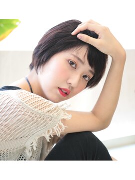 アッシュヘアー 『アッシュ』ナチュラルショート×mauve