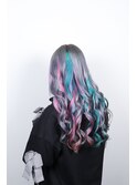 Silver×Pink×Turquoise blue☆