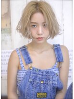 メーヴェ(Mowen) mowen 南堀江 ミニボブ×ブロンドカラー×外国人風