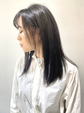 フォーク FOLK 【FOLK】小顔 セミロング イメチェン ダークシルバー アッシュ♪