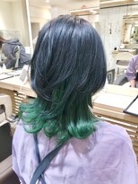 プログレス ひばりヶ丘店(PROGRESS)&nbsp;ネオグリーンウルフ☆ #デザインカラー #ツートンカラー　10代