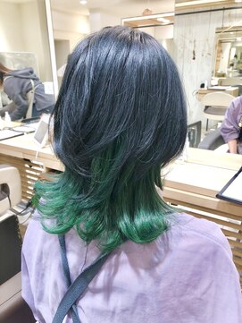 プログレス ひばりヶ丘店(PROGRESS) ネオグリーンウルフ☆ #デザインカラー #ツートンカラー　10代