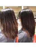 20代30代40代大人かわいいゆるふわブラウンストレート