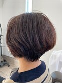 襟足スッキリ丸みショートレイヤー美シルエット　30代40代50代