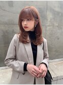 ワンカールレイヤー　オフィスカジュアル　薄め前髪　銀座