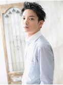 ワイルドツーブロックショートウェットヘアc