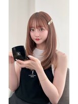 ラル 立川(lar)&nbsp;ピンクレイヤー_前髪マチルダボブピンクベージュ