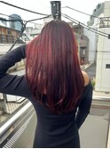 切りっぱなしボブ エアリーロング 美髪ピンクブラウン