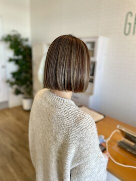 グリーンルームセカンド 結城店(GREEN ROOM. 2nd) ボブ　透明感カラー/グレージュ/アッシュカラー//20代/30代/40代