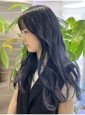 ブリーチありのブルーブラック/韓国ヘア【佐々木麻衣】