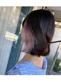 ハイトーンパープル×インナーカラー×ケアブリーチ