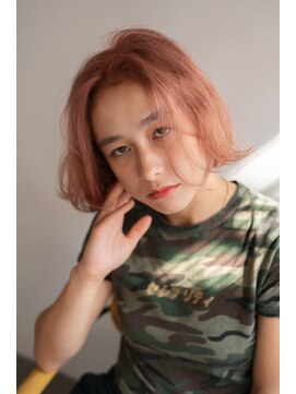 ベンジー オウン 代々木上原店(benji own) ハイトーンピンク ボブ 代々木上原3