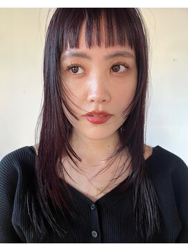 ロールアップスリーブス(ROLL UP SLEEVES) 前髪カット / ボルドーカラー