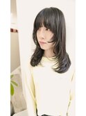 ホワイトグレージュオリーブグレージュミディアムヘア