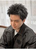 スパイキーショート　メンズカット　眉毛カット