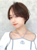 【overhair】丸みショート×美シルエット×ヘーゼルブラウン