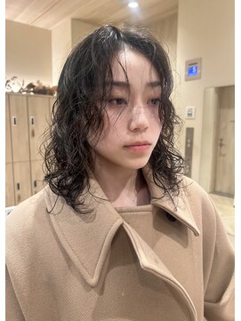 トリッカ 銀座(tricca) ミディアムウルフ/ウルフカット/ニュアンスパーマ/ウェーブヘア