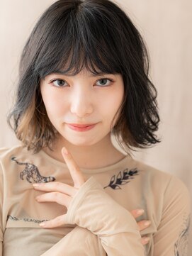 カバーヘア 上尾西口店(COVER HAIR) 前髪パーマイヤリングカラーゆるふわミディY上尾20代30代40代