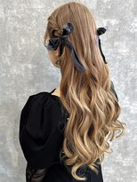 ランガリ ヘアアンドスパ(Rangali Hair&Spa)&nbsp;【別府　ランガリ】ミルクティーベージュ、お呼ばれヘアセット