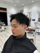 ロンド ラマ 岐阜(Lond bla-ma) アップバングショート×ツイストピンパーマ【Lond伊藤メンズ】