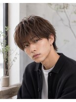 MEN's Baguz MEN'Sカット/ MEN'Sパーマ/ MEN'Sカラー 韓国風マッシュニュアンスパーマ束感メンズトレンドヘア