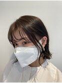 シースルーバング外ハネ切りっぱなし大人可愛い甲斐ジュンヤ