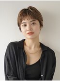 ココアベージュ/黒髪/ボブウルフ/グレージュカラー/茅ヶ崎