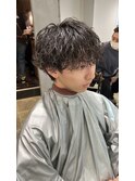 波巻きパーマスタイル