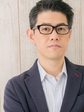 モッズヘアメン 札幌月寒店(mod's hair men) 大人のモノトーン七三分け刈り上げ耳だしショートk札幌月寒