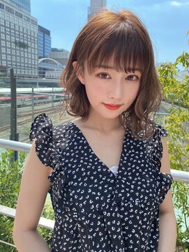 アンダーバーホワイト(_WHITE) 20代30代40代 ◎似合わせ 小顔 無造作カール