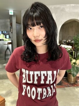 ハウ 心斎橋(how) ミディアムくびレイヤー小顔カット艶髪姫カット20代30代40代