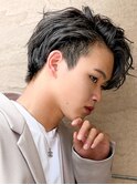 アップバング短髪ツイストスパイラルブリーチパーマツイスパ