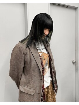 ヴァーディ オモテサンドウ(Vardy omotesando) design/ポイントブリーチ ライム 落とせる黒染め