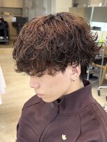 フィフス 天神大名(fifth) 天神大名シャドウパーマメンズパーマセンターパートウルフ30代